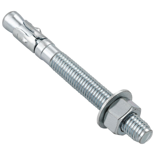 Wensilon 3/8x4" 50Pcs Inch Standard Fasteners for Heavy-Duty Zinc Wedge Anchors for Cement and Concrete