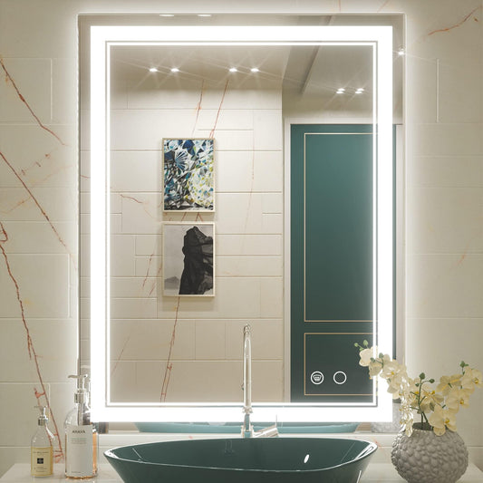 RICHTOP 24x36 Rectangle White Bathroom Mirror