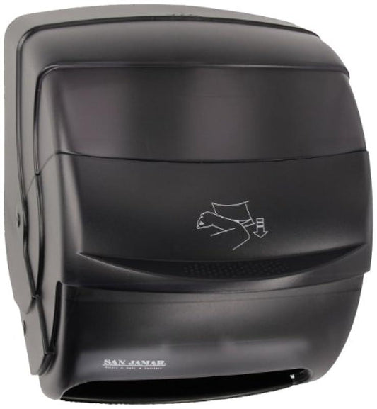 San Jamar T850TBK Black Pearl Integra Plastic Lever Roll Towel Dispenser