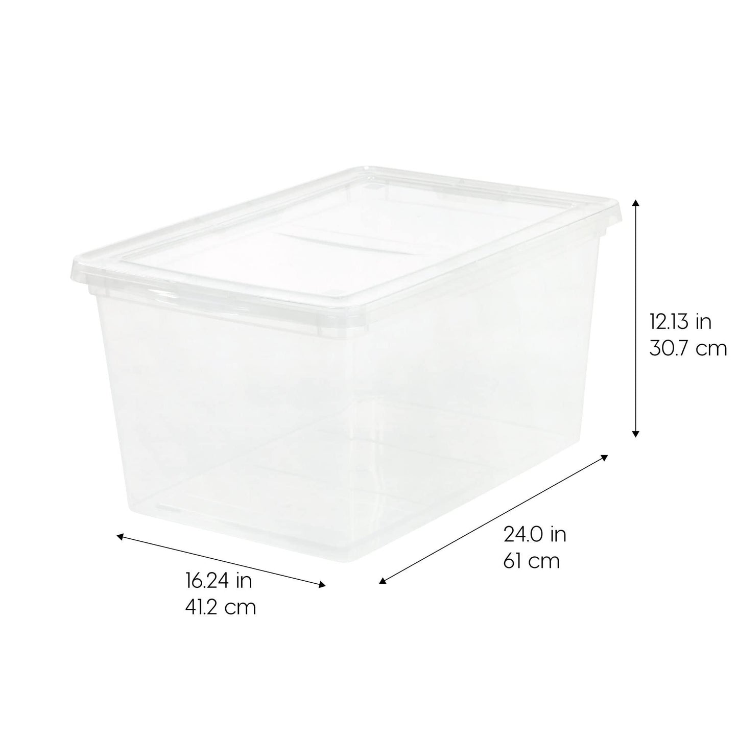 IRIS USA CNL-58 58 Quart Non-Latching Box, Clear