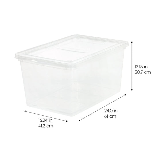 IRIS USA CNL-58 58 Quart Non-Latching Box, Clear