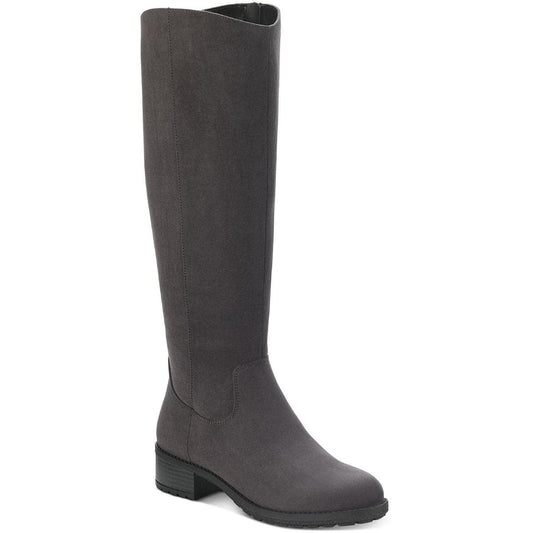 Style & Co. Womens Graciee Faux Leather Knee-High Boots Gray 5.5 Medium (B,M)