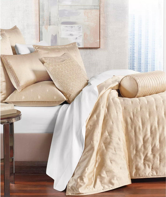 Hotel Collection Glint 3-Pc. Quilted King Coverlet Set Gold