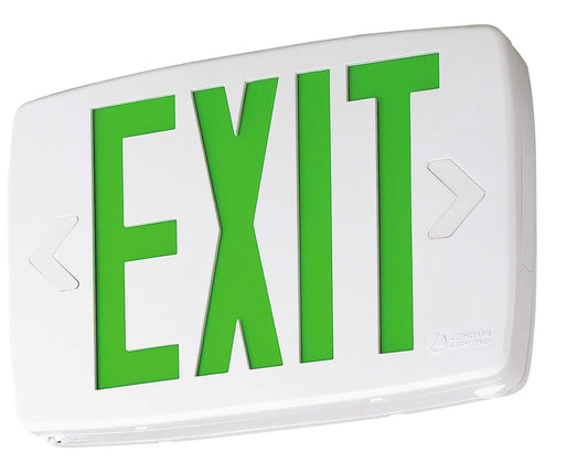 LED EXIT SIGN GREEN W/BATTERY