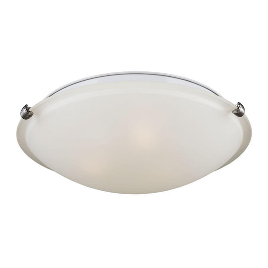 Sea Gull Lighting 7543503-962 Clip Three-Light Ceiling Flush Mount Hanging Modern Light Fixture, Brushed Nickel Finish