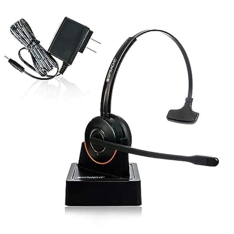 Spracht HS-2050 Single Ear Wireless Bluetooth Headset with Base Station