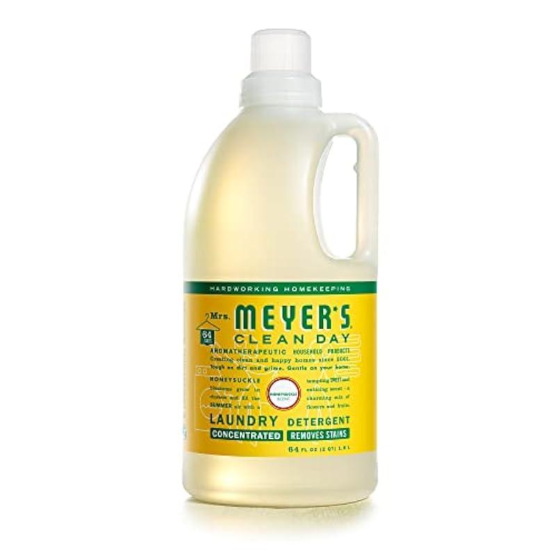 MRS. MEYER'S CLEAN DAY Liquid Laundry Detergent, Biodegradable Formula Infused with Essential Oils, Honeysuckle, 64 oz (64 Loads)