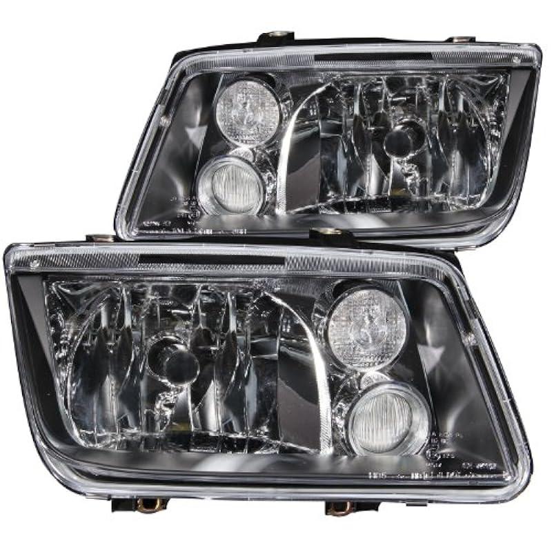 Anzo USA 121169 Volkswagen Jetta Black Headlight Assembly - (Sold in Pairs)