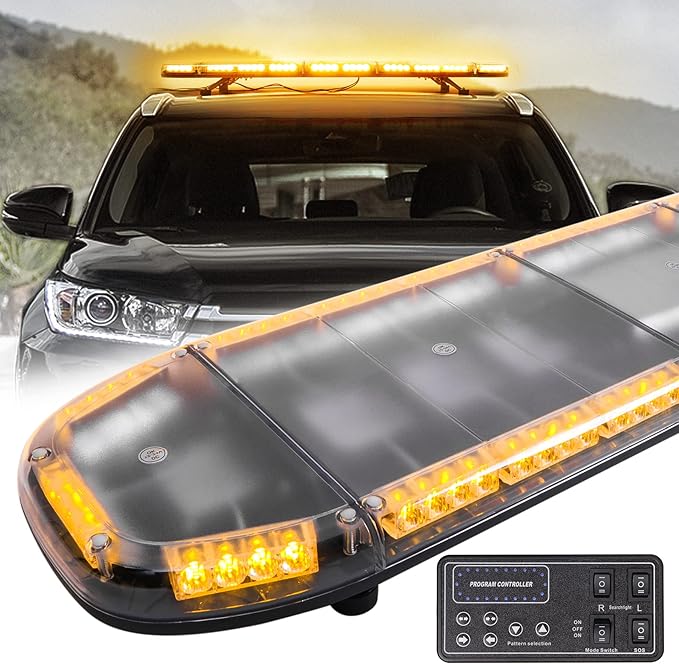 51" Amber Strobe Light Bar Emergency Warning Security LED's / 52070Y