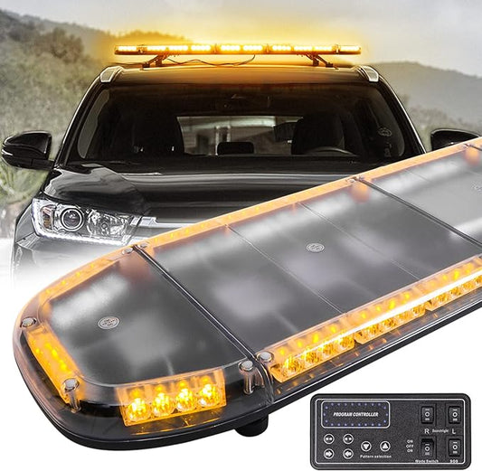 51" Amber Strobe Light Bar Emergency Warning Security LED's / 52070Y