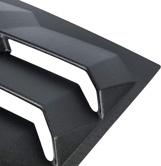 Rear Window Louvers Lambo Style Black Compatible with Ford Mustang 2015-23