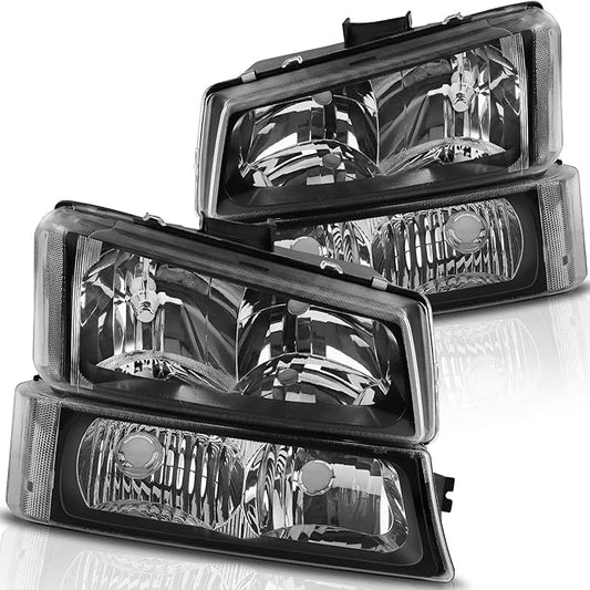 MOSTPLUS Headlight Assembly 2003-2007 with Chrome