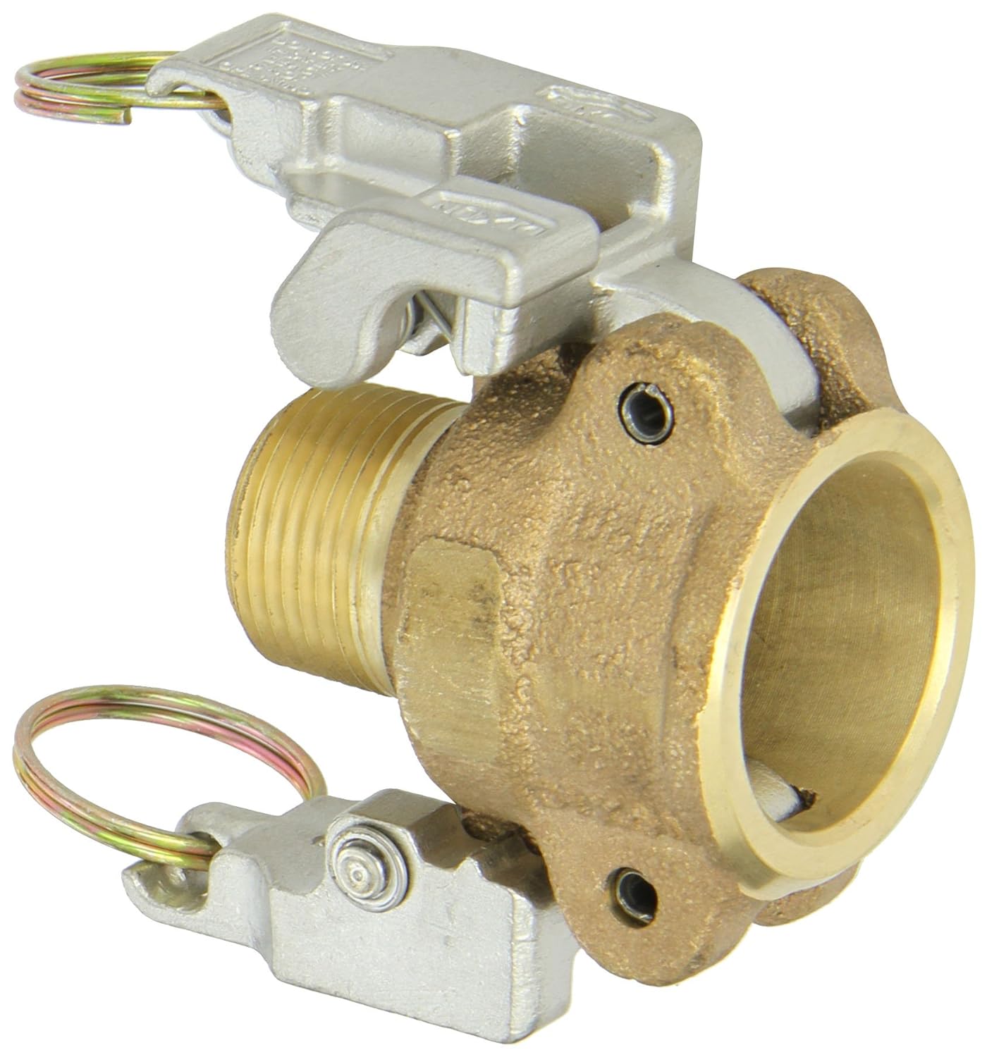 Dixon Valve BB075EZ Brass EZ Boss-Lock Type B Cam and Groove Fitting, 3/4" Socket x 3/4" NPT Male