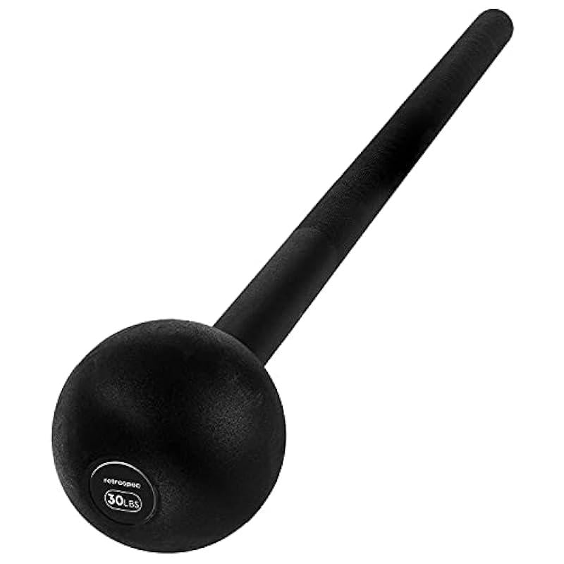 Retrospec Revolve Steel Macebell 30 lbs for Strength Training, Rehabilitation, Stretching, Conditioning and Rotational Training - 5, 7, 10, 15, 20, 30lb Options for Women & Men