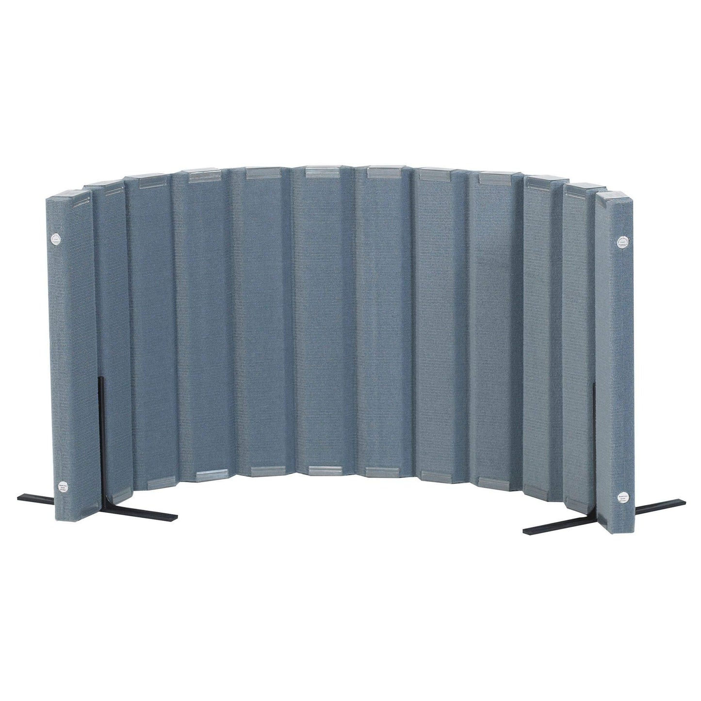 Angeles 30" x 6' Quiet Divider With Sound Dampening Panels, Freestanding Room Divider Wall, Slate Blue