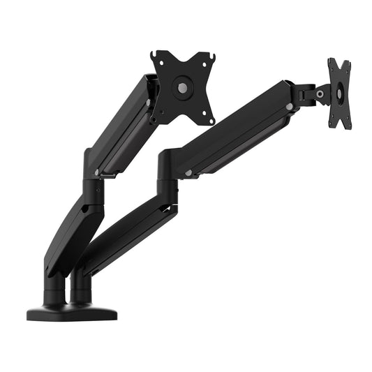 j5create Ergonomic Dual Monitor Mount, Fully Adjustable Monitor Desk Stand for 2 Screens up to 32 inch, Integrated Cable Management, Comes with Clamp and Grommet Mount Options (JTSA102)