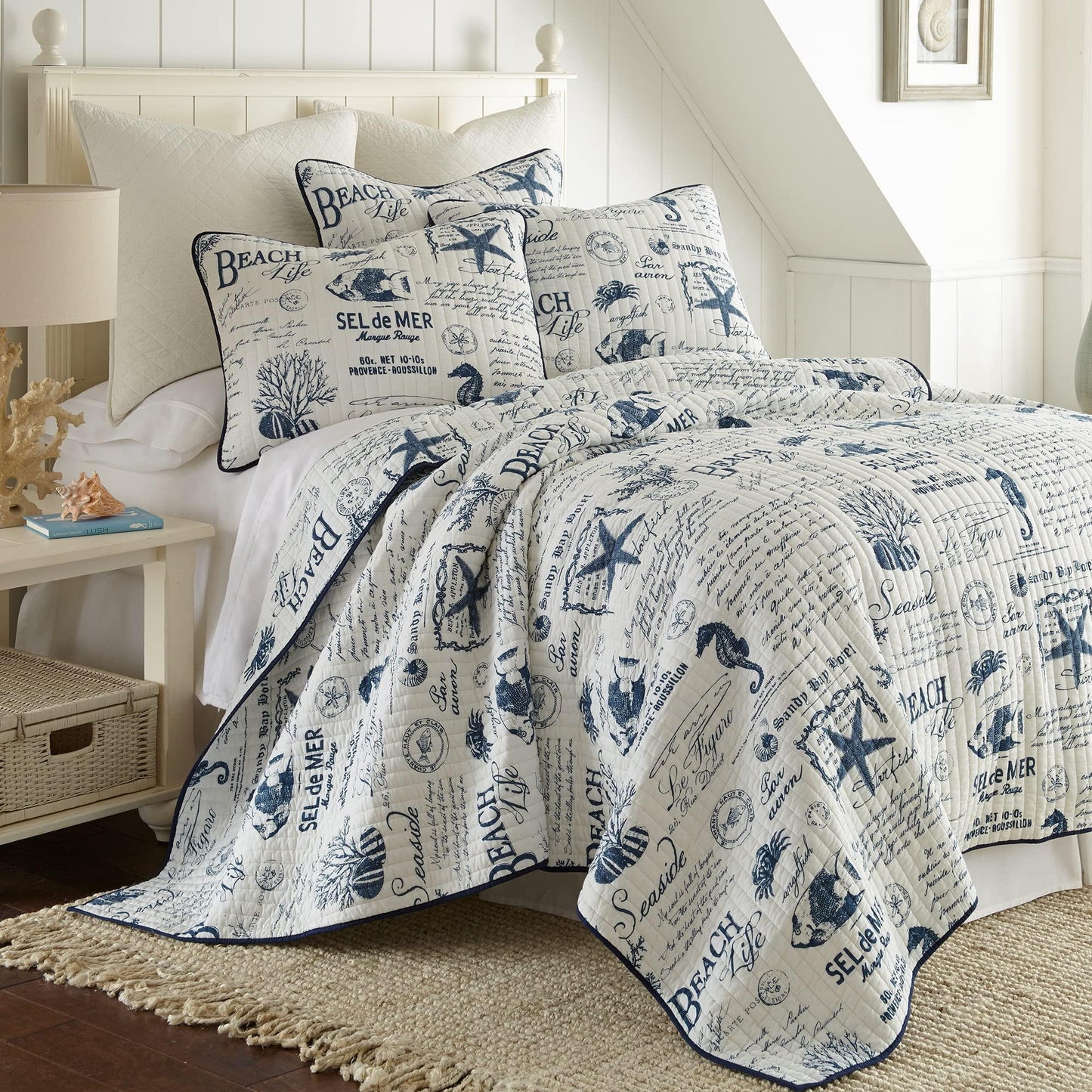 Levtex Home Beach Life Twin Cotton Quilt Set