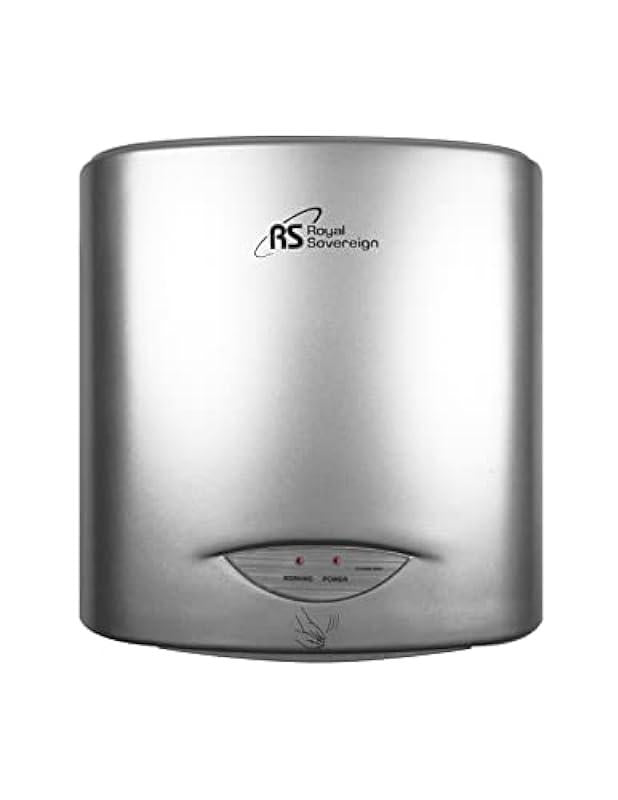 Royal Sovereign Touchless Automatic Hand Dryer, Durable 20 Second Hand Dry Time, 1200 Watt, Silver (RTHD-421S)