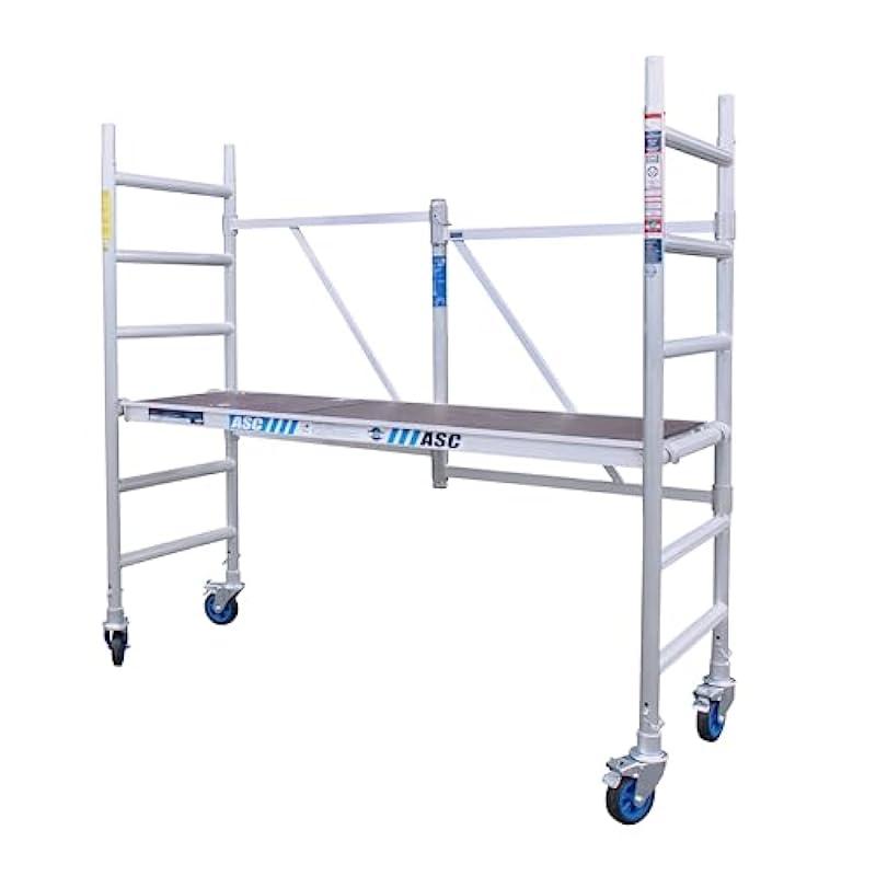 Aluminum Scaffold - Folding Tower - Stackable - 997 lbs Load Capacity - Multipurpose - Lightweight - ASC Advanced