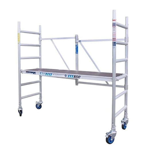 Aluminum Scaffold - Folding Tower - Stackable - 997 lbs Load Capacity - Multipurpose - Lightweight - ASC Advanced