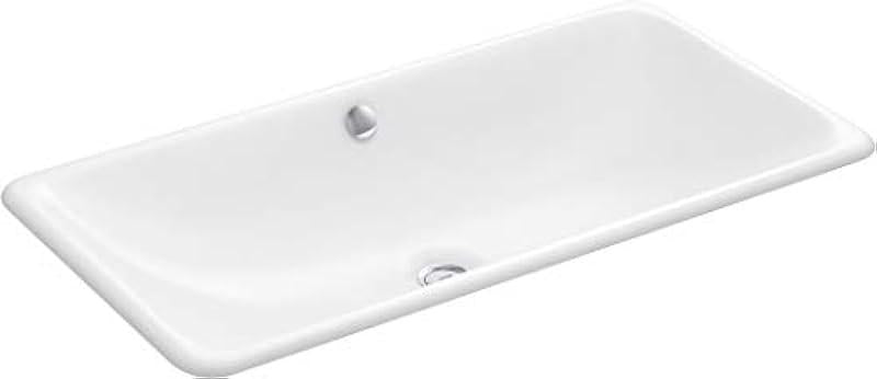 KOHLER K-20212-0 Iron Plains Bathroom Sink, White Large