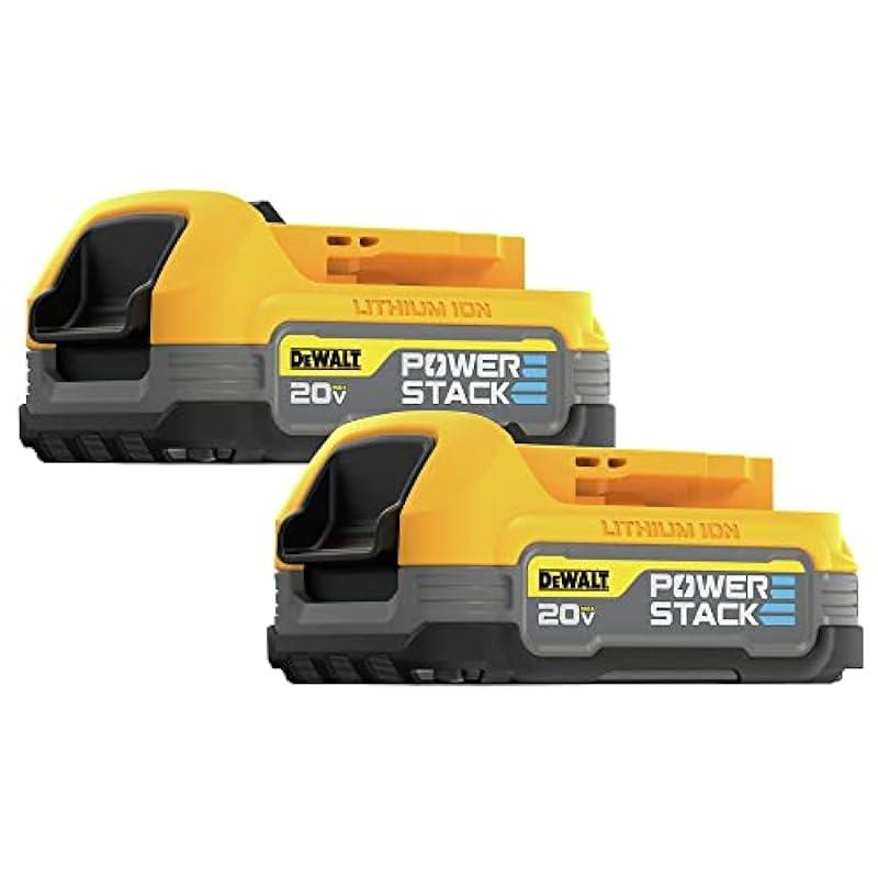 DEWALT 20V MAX* POWERSTACK™ Compact Battery, 2 Pack (DCBP034-2)