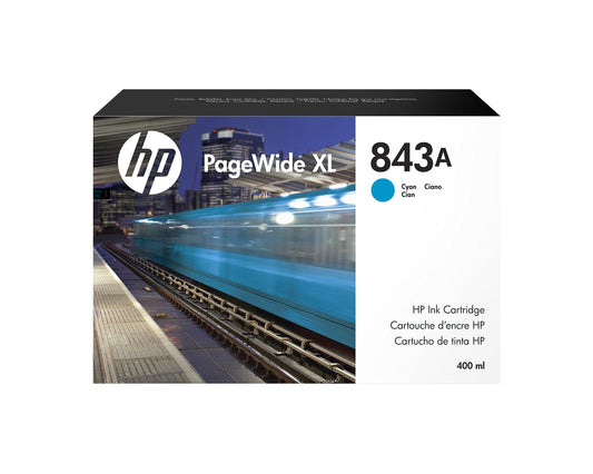 HP 843A (C1Q58A) PageWide XL Cyan Ink Cartridge 400 mL Ink