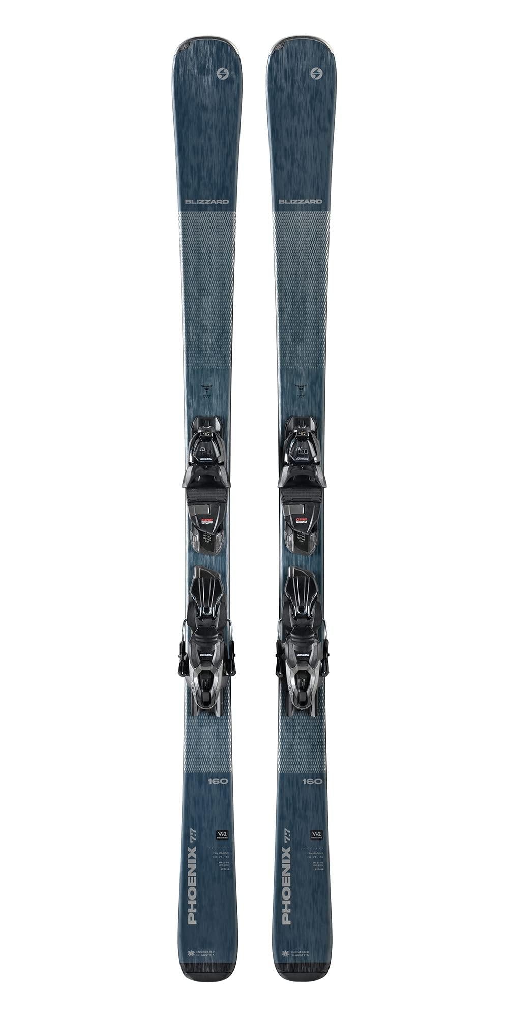 Blizzard Women's 8A2311DF001 Phoenix 7.7 Mountain Dark Avio/Black Skis with TLT10 Demo W Black-Silver Bingings, Size 167