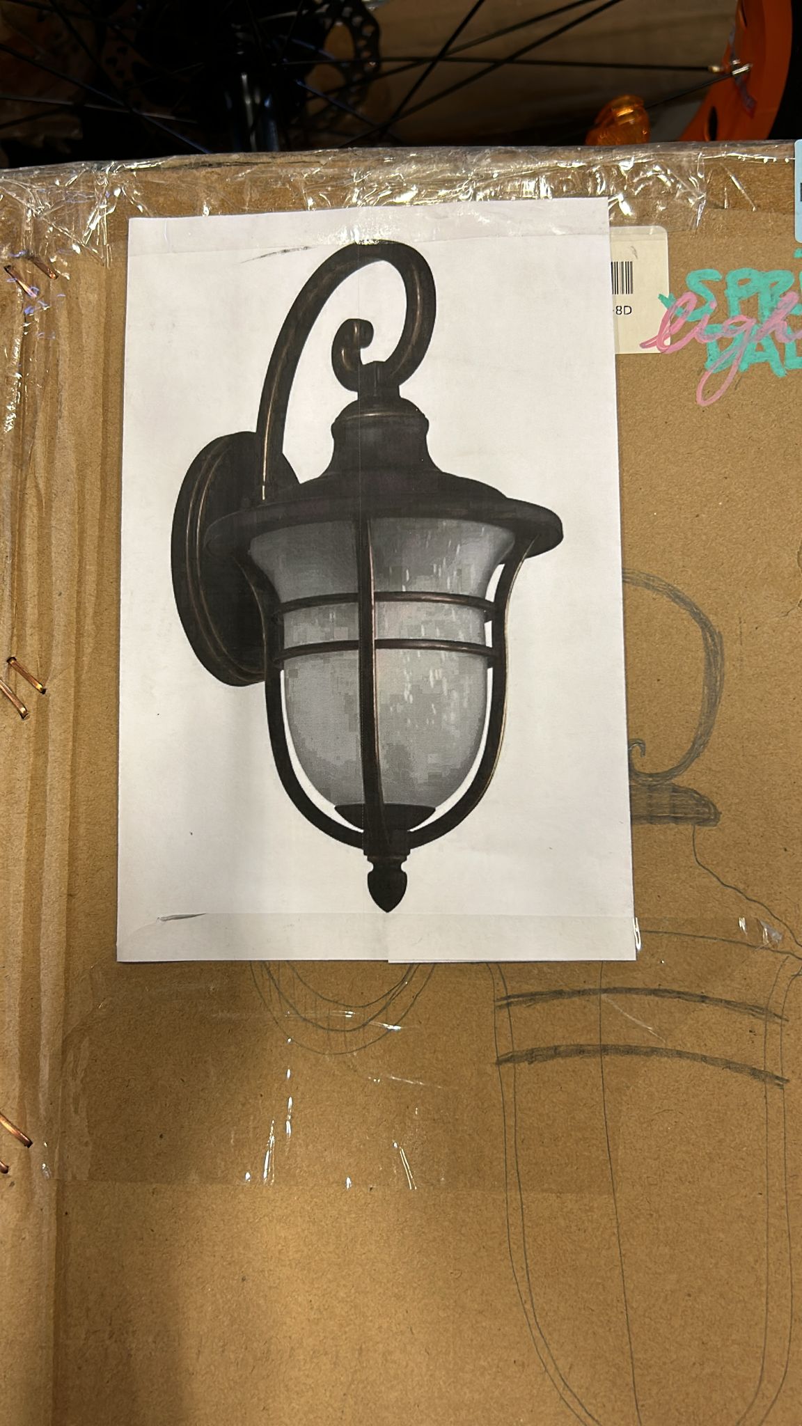 Dale Tiffany SPW17051 Impression Outdoor Wall Sconce, Black Gold