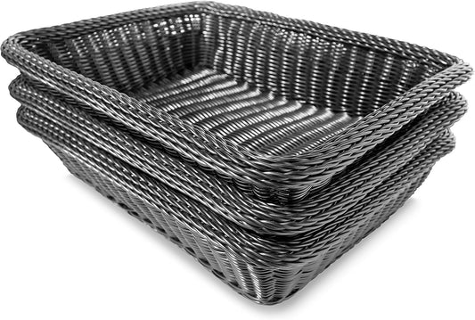 Colorbasket Rectangular Thick Trim Storage Basket, (Black)