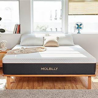 Molblly King Mattress - 12-Inch Hybrid Mattress with Individual Pocket Springs and Foam, Queen Size Bed in a Box, Breathable and Pressure-Relieving, Medium, Mattresses King Size 76"*80"*12"