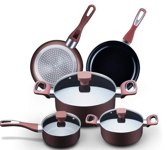 Mr Captain Cookware Set Nonstick Pots and Pans, 8-Piece
