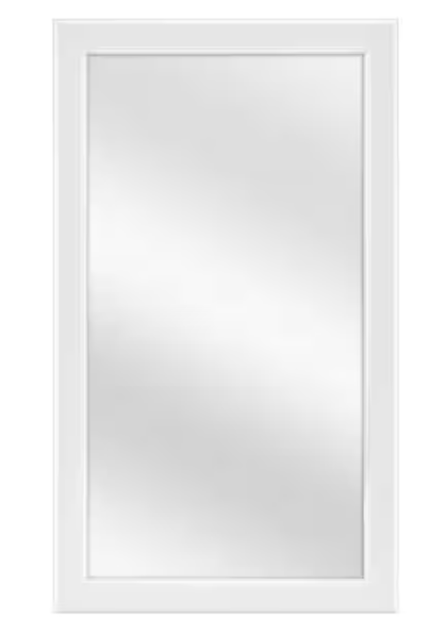 Glacier Bay 15.25 in. W x 26 in. H Rectangular Framed Surface-Mount Bathroom Medicine Cabinet with Mirror in White