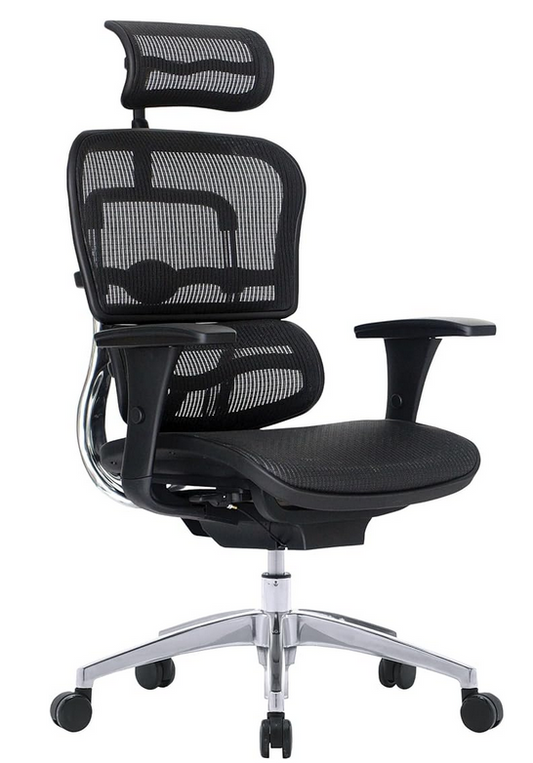 WorkPro® 12000 Series Ergonomic Mesh High-Back Executive Chair, Black/Chrome