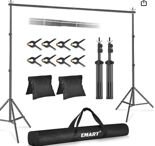 EMART 10x8.5ft(WxH) Adjustable Photo Studio