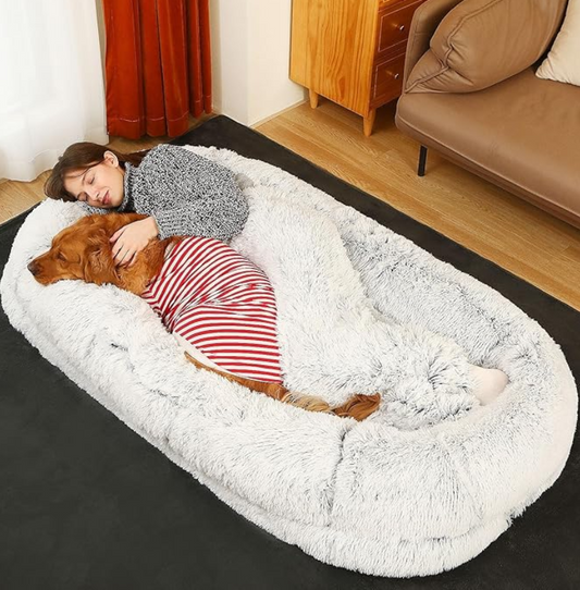 Human Dog Bed, 71"x45"x12" Orthopedic Washable Humans Size Dog Bed That Fits People