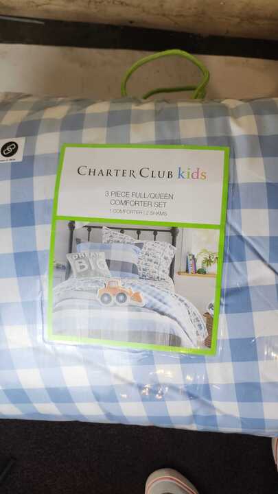 Charter Club Kids - Gingham Comforter Full Queen