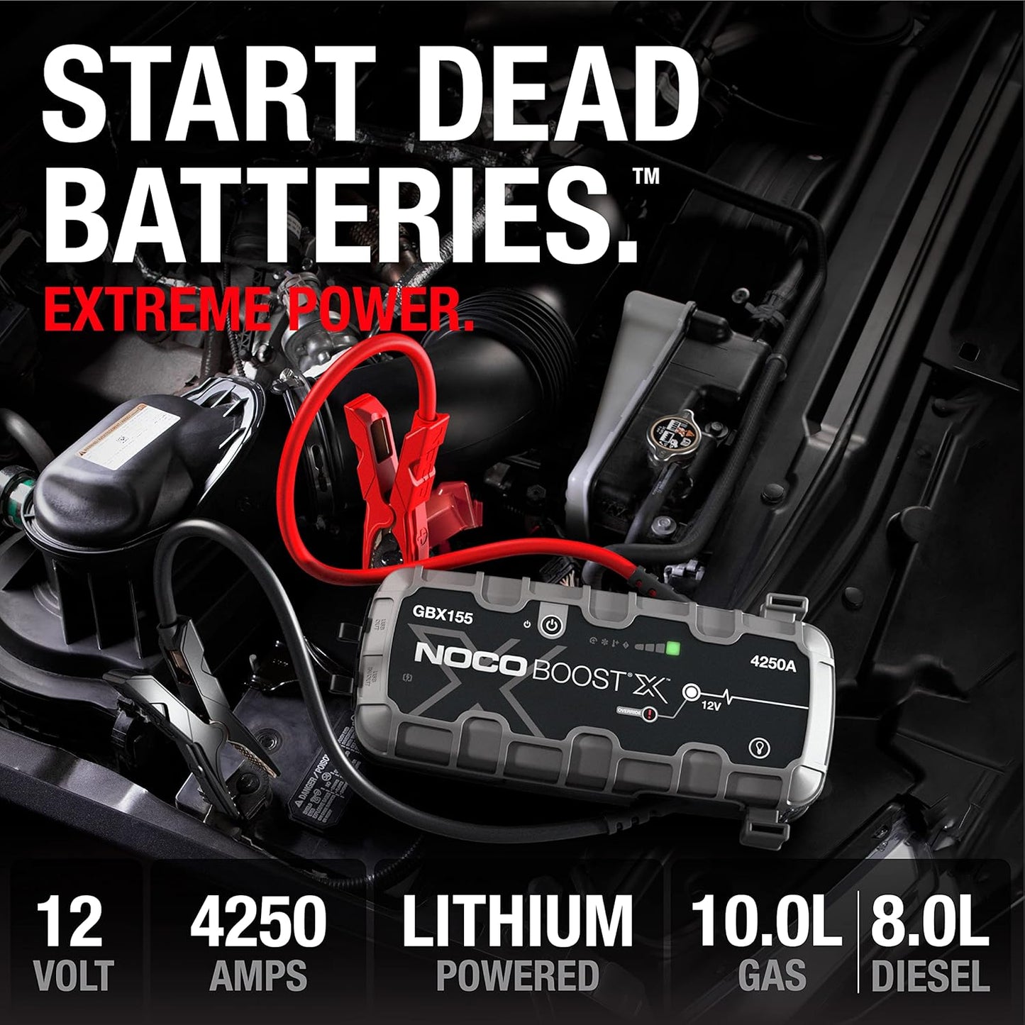 NOCO GBX155 Boost X Ultrasafe Portable Lithium Battery Jump Starter 12V 4250A