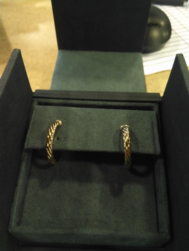 David Yurman Gold Hoop Earrings