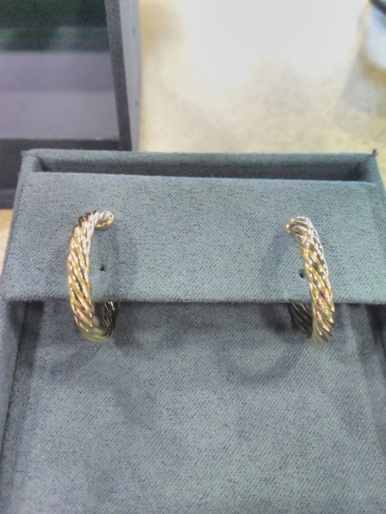 David Yurman Gold Hoop Earrings