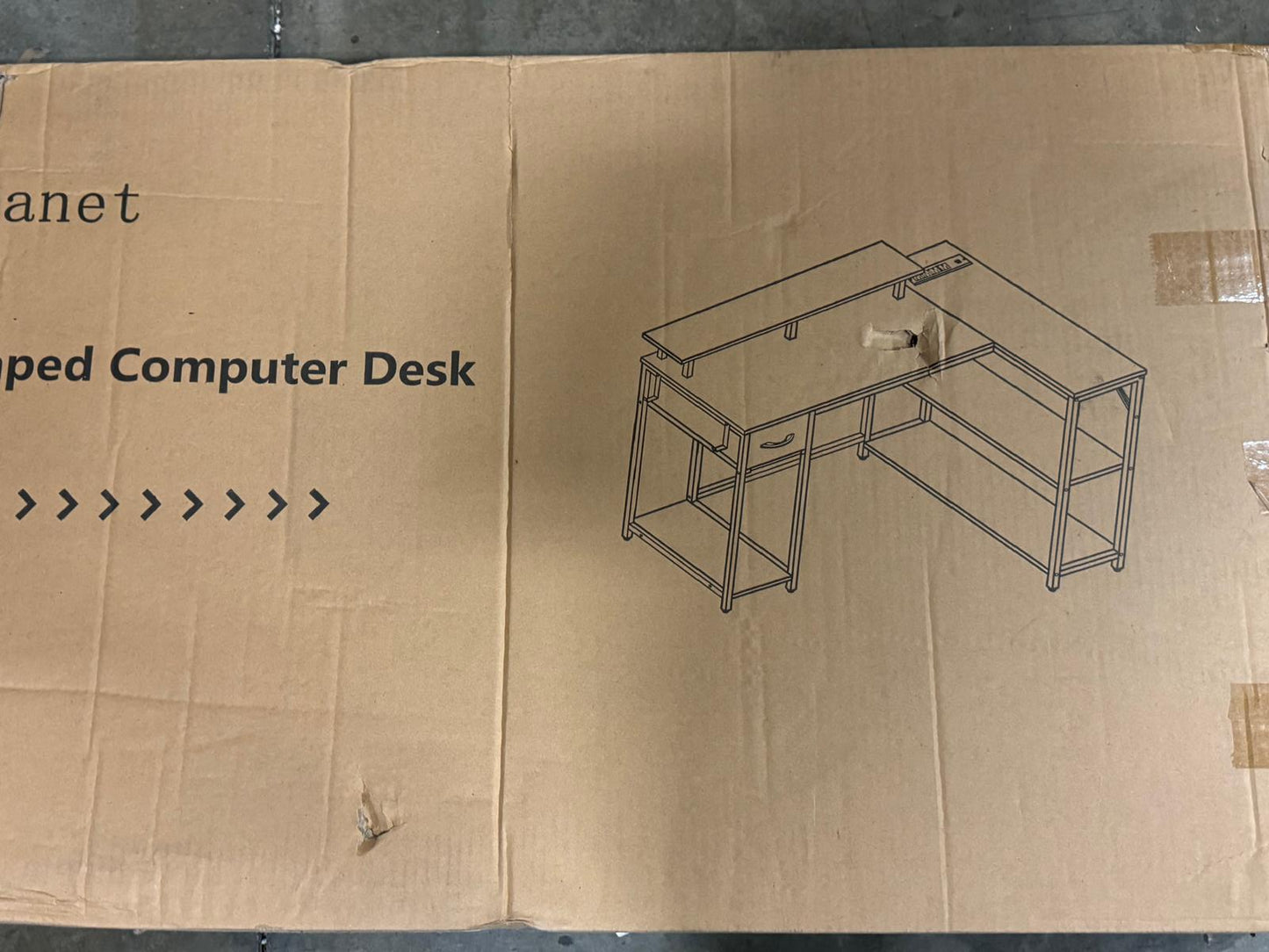 Eivanet L Shaped Gaming Desk JS-03