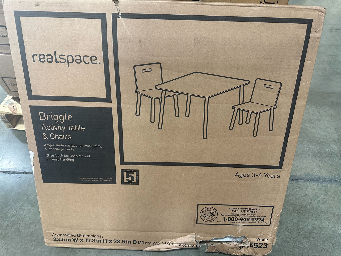 realspace Briggle Activity Table And Chairs, White