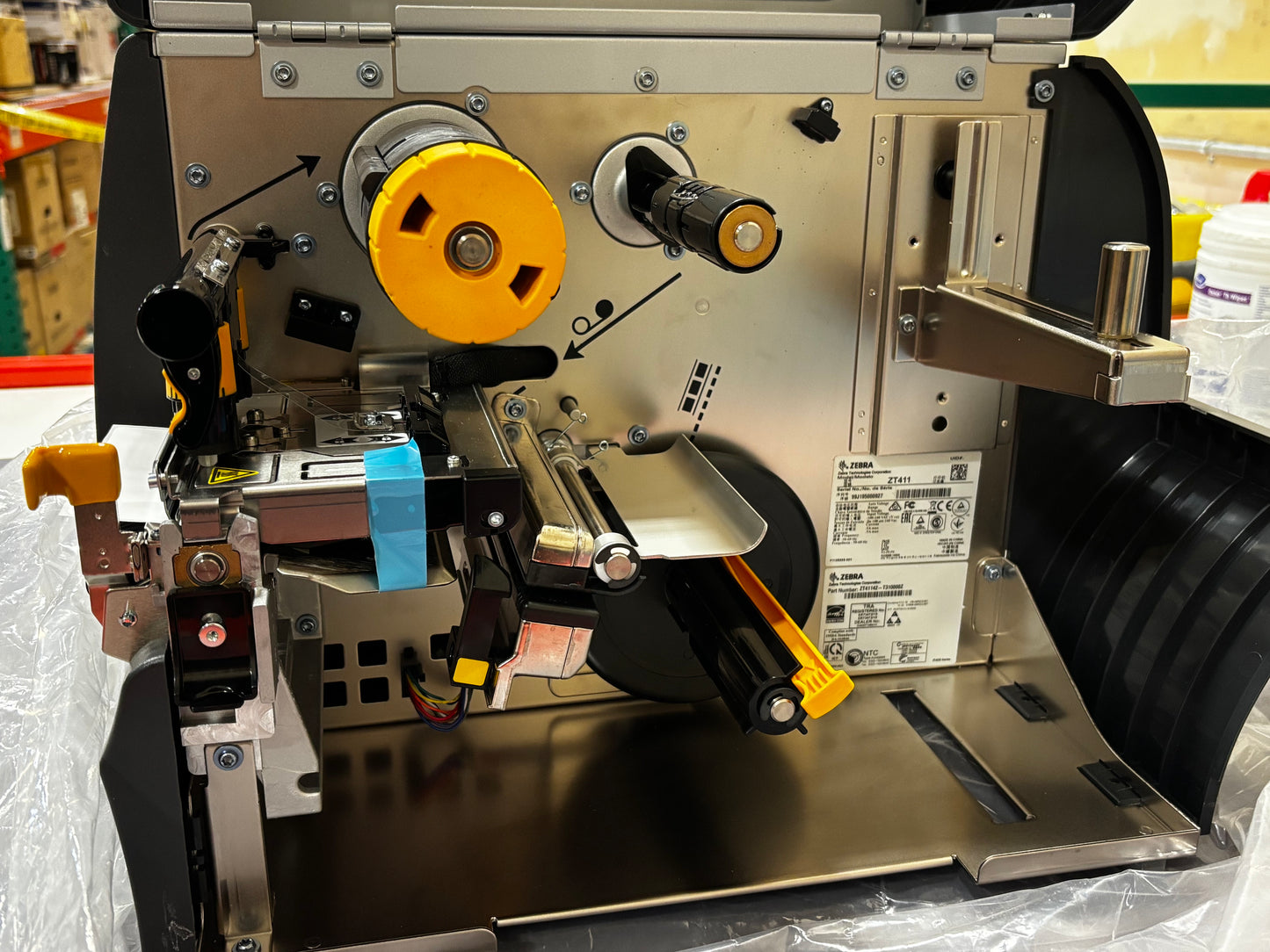 ZEBRA ZT411 Thermal Transfer Industrial Printer 203 dpi Print Width 4 in Serial USB Ethernet Bluetooth Peeler with Liner Take-Up ZT41142-T310000Z (ZT41142-T31A000Z)