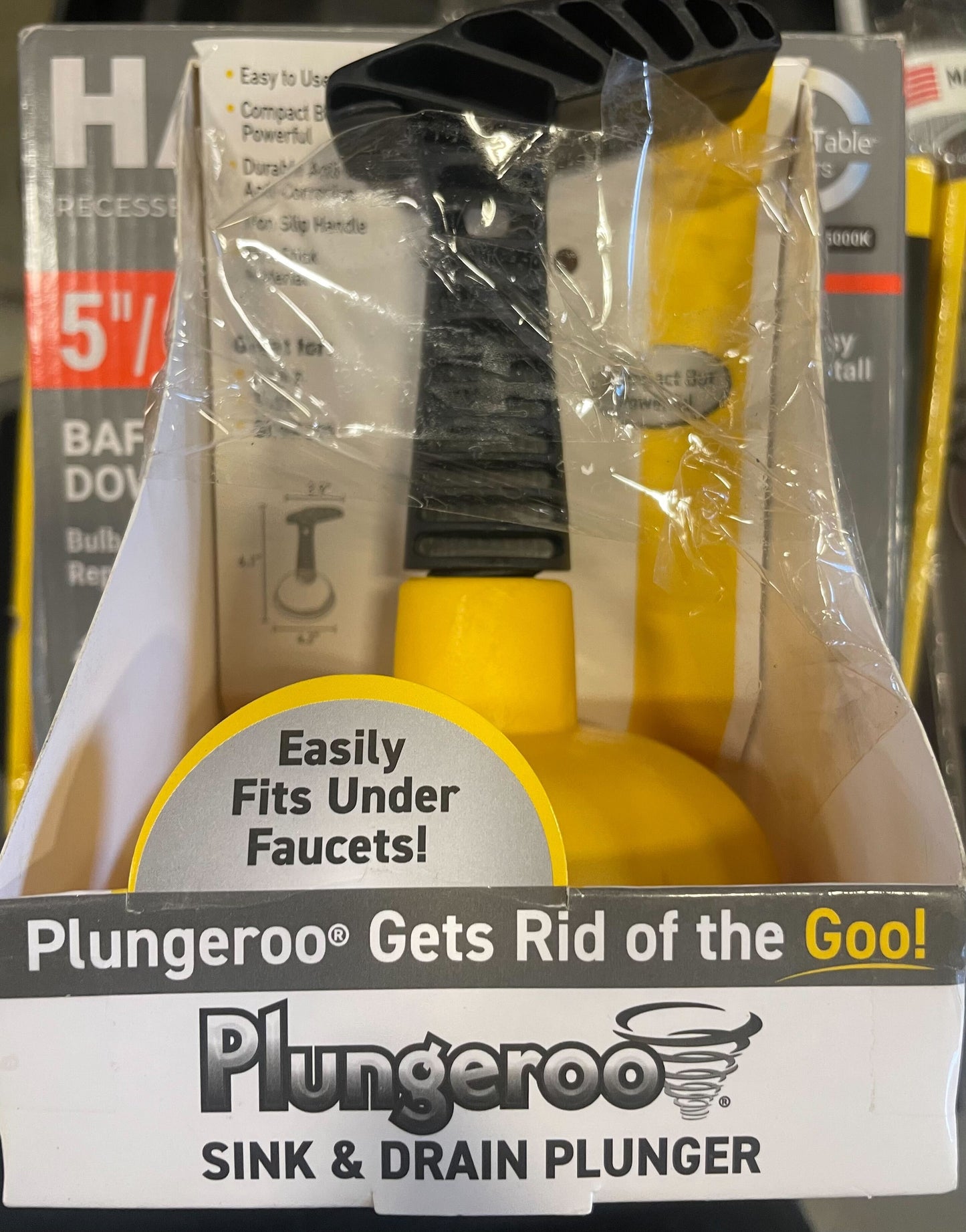 Plungeroo Sink Plunger, Powerful Mini Plunger with Short Handle