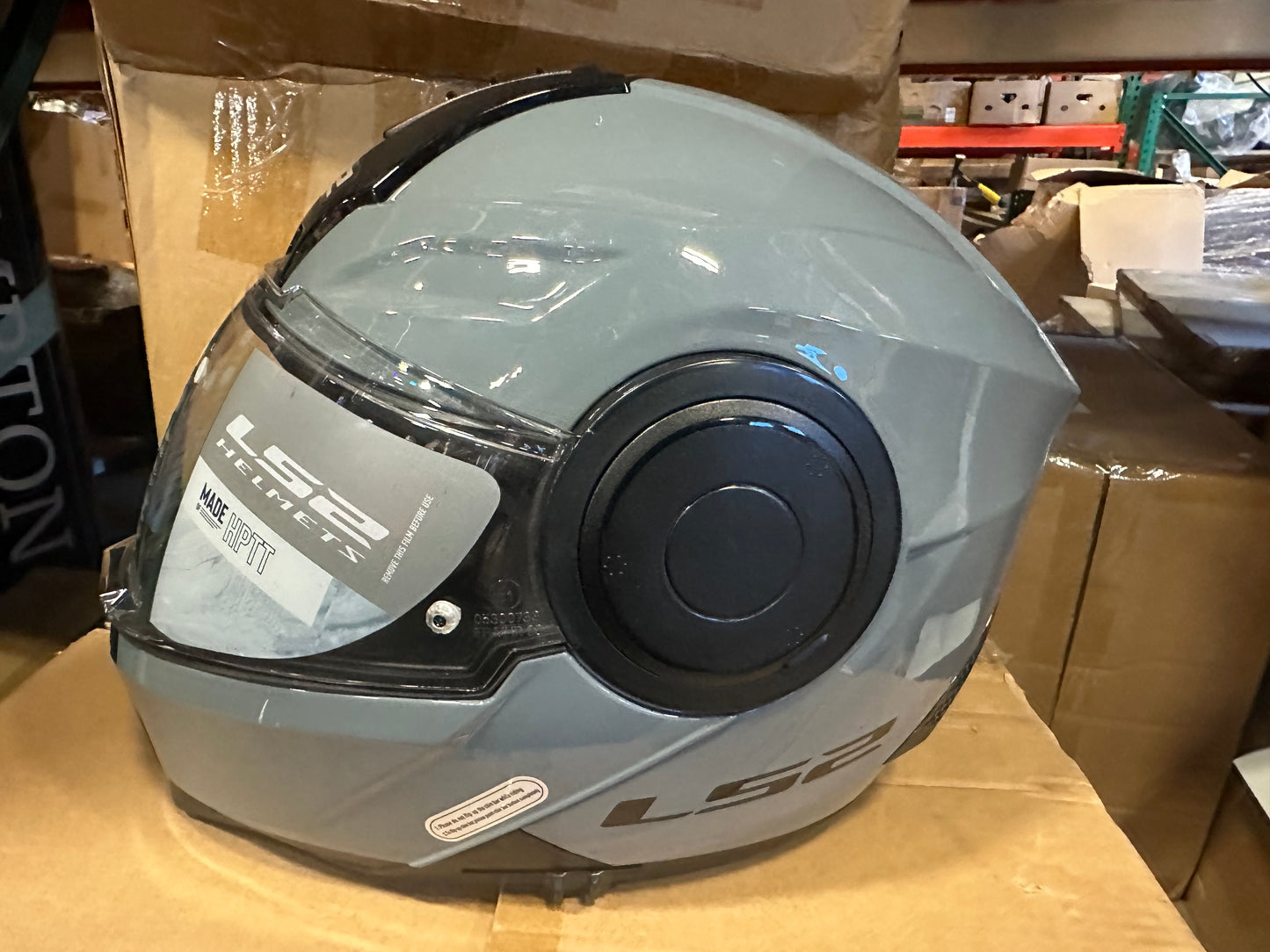 LS2 Horizon Modular Motorcycle Helmet Gloss Battleship Gray XS