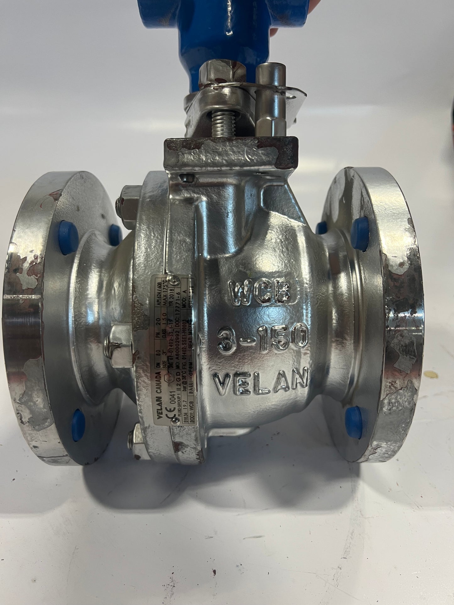 VELAN SS FLANGED BALL VALVE WCB 3-150 3in