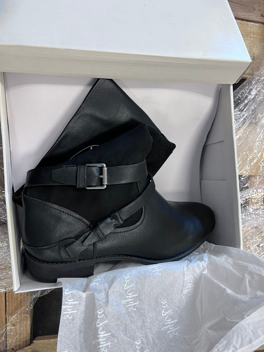 Style & Co. Womens Ashliie Faux Leather Dress Boots Black 11 Medium (B,M)