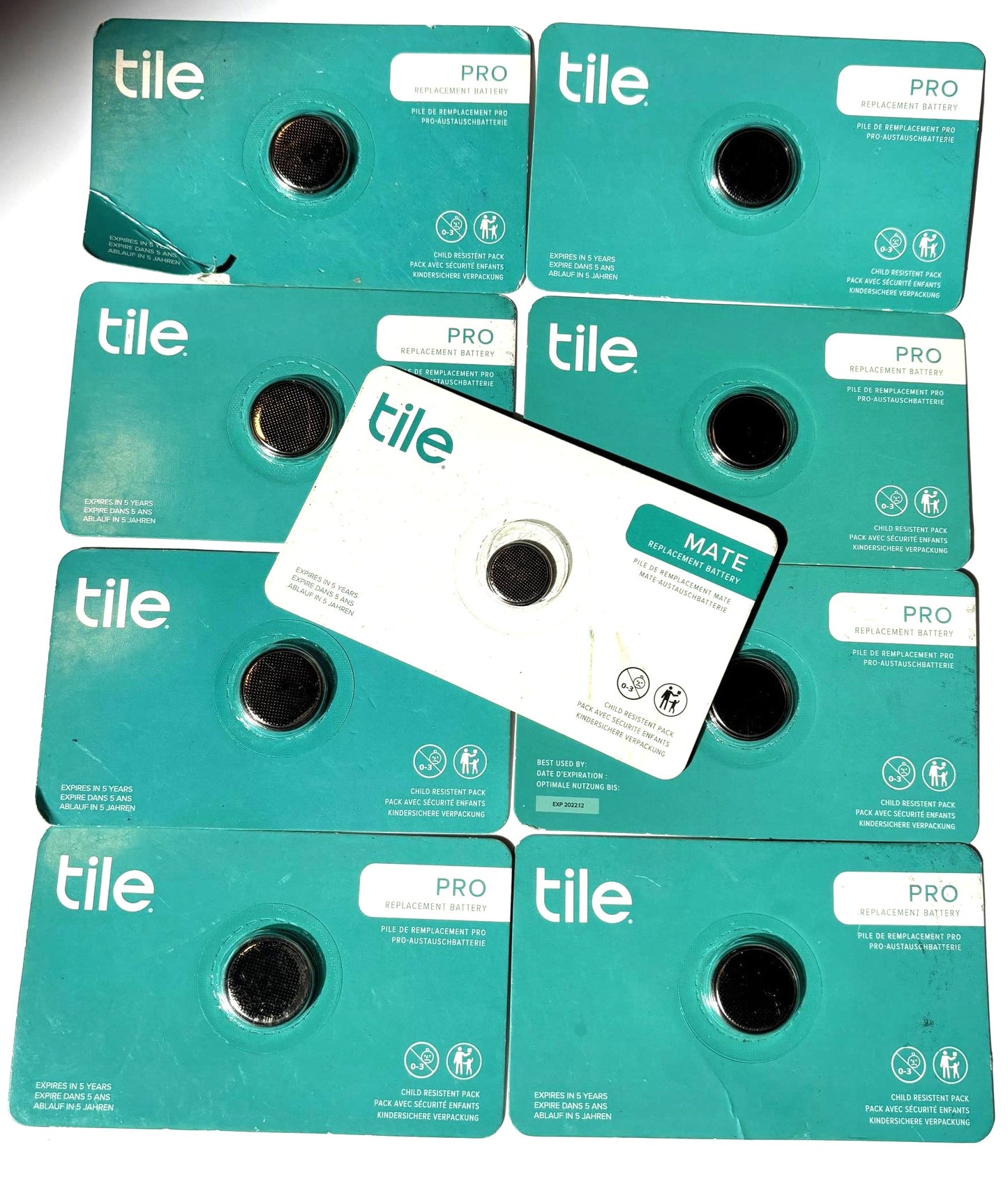 Tile Pro Replacement Batteries (9 Count) Sealed  Exp 03/2026