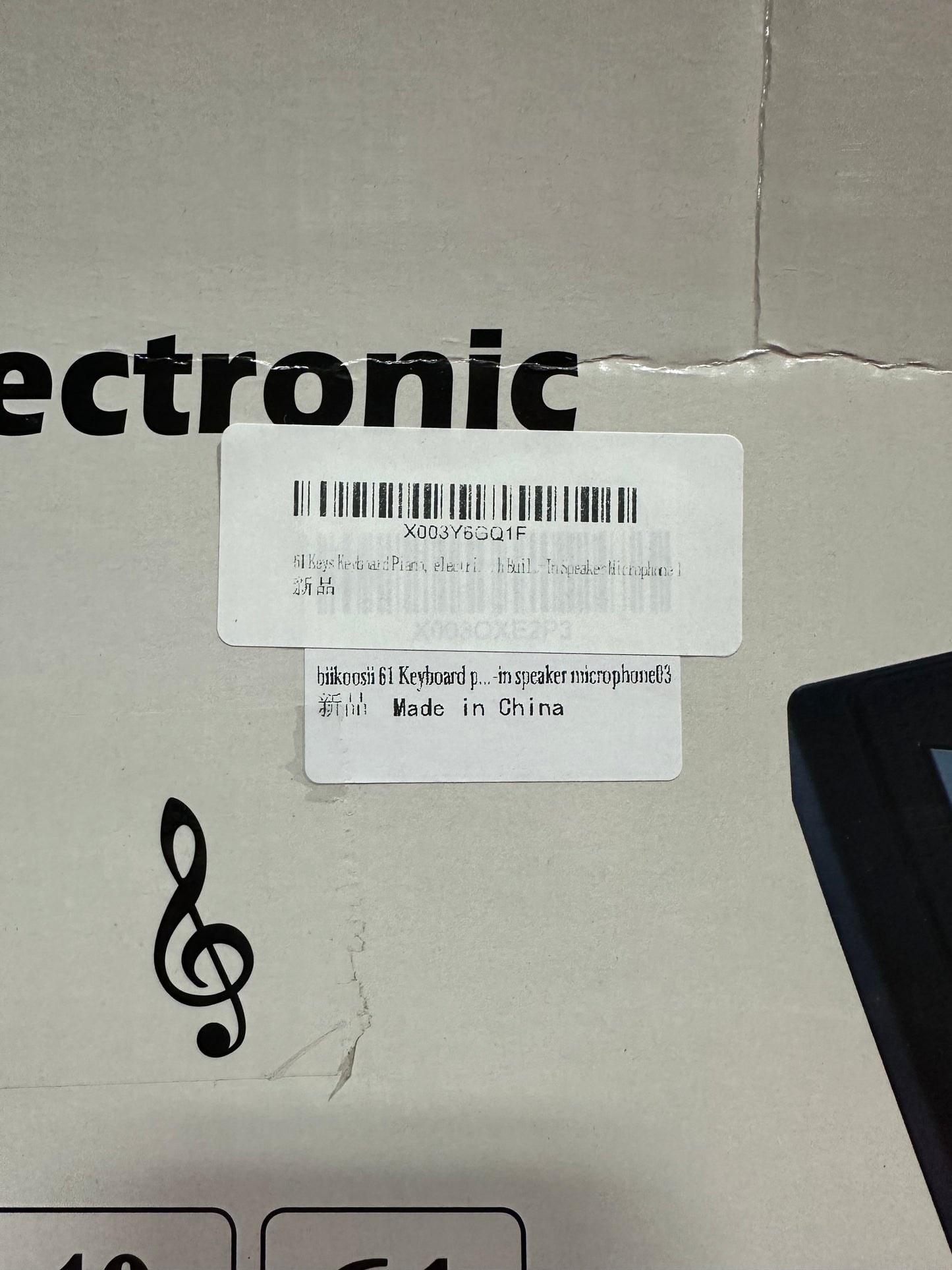 Organ with Microphone, Radio and USB Connection, in Box