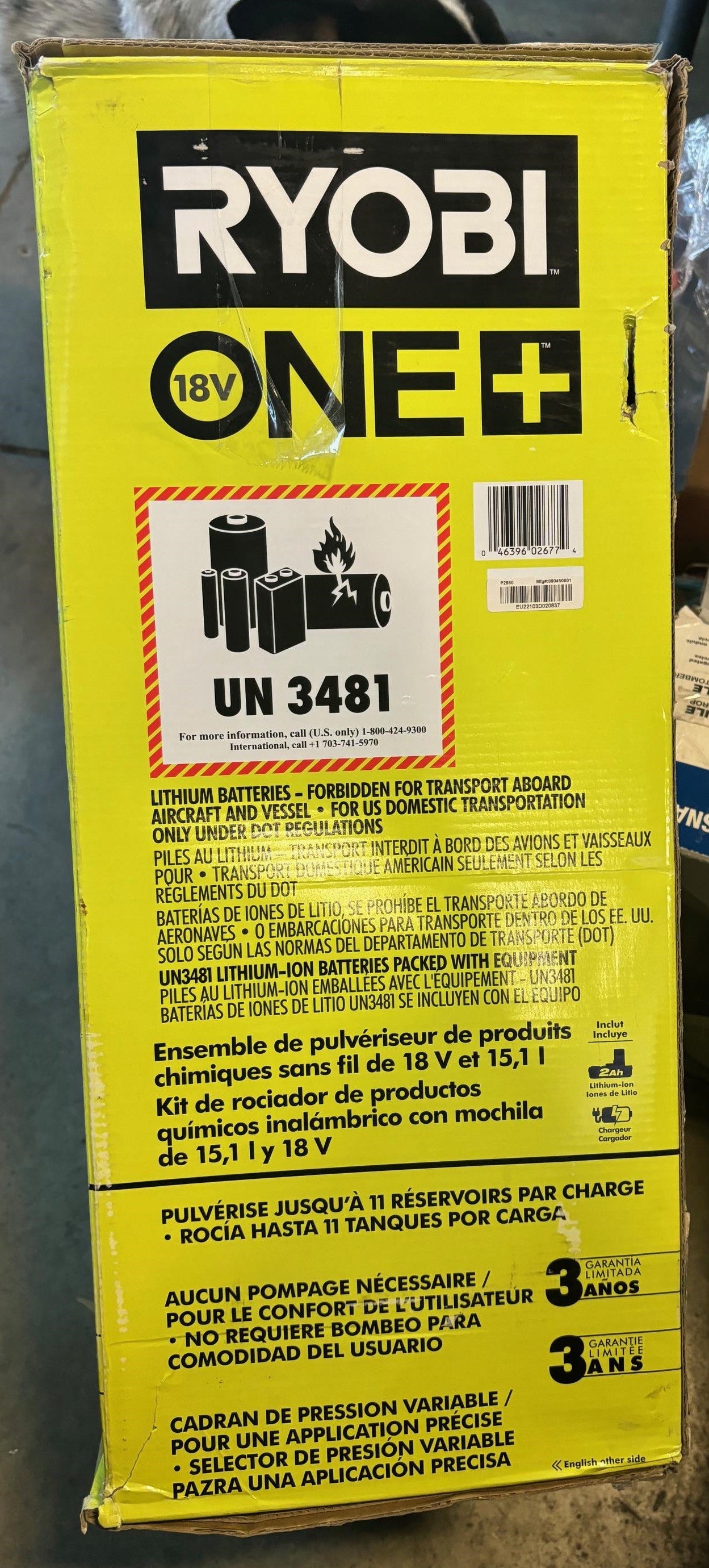 ONE+ 18V Cordless Battery 1 Gal. Chemical Sprayer with 1.3 Ah Battery and Charger (USED)